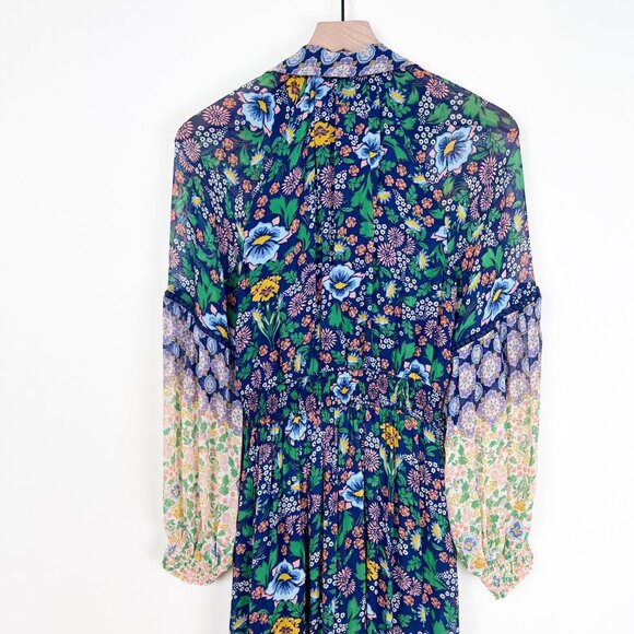 Anthropologie Maeve Ondine Maxi Dress Floral Print Garden Scandi Girl Summer Sun - Picture 10 of 15